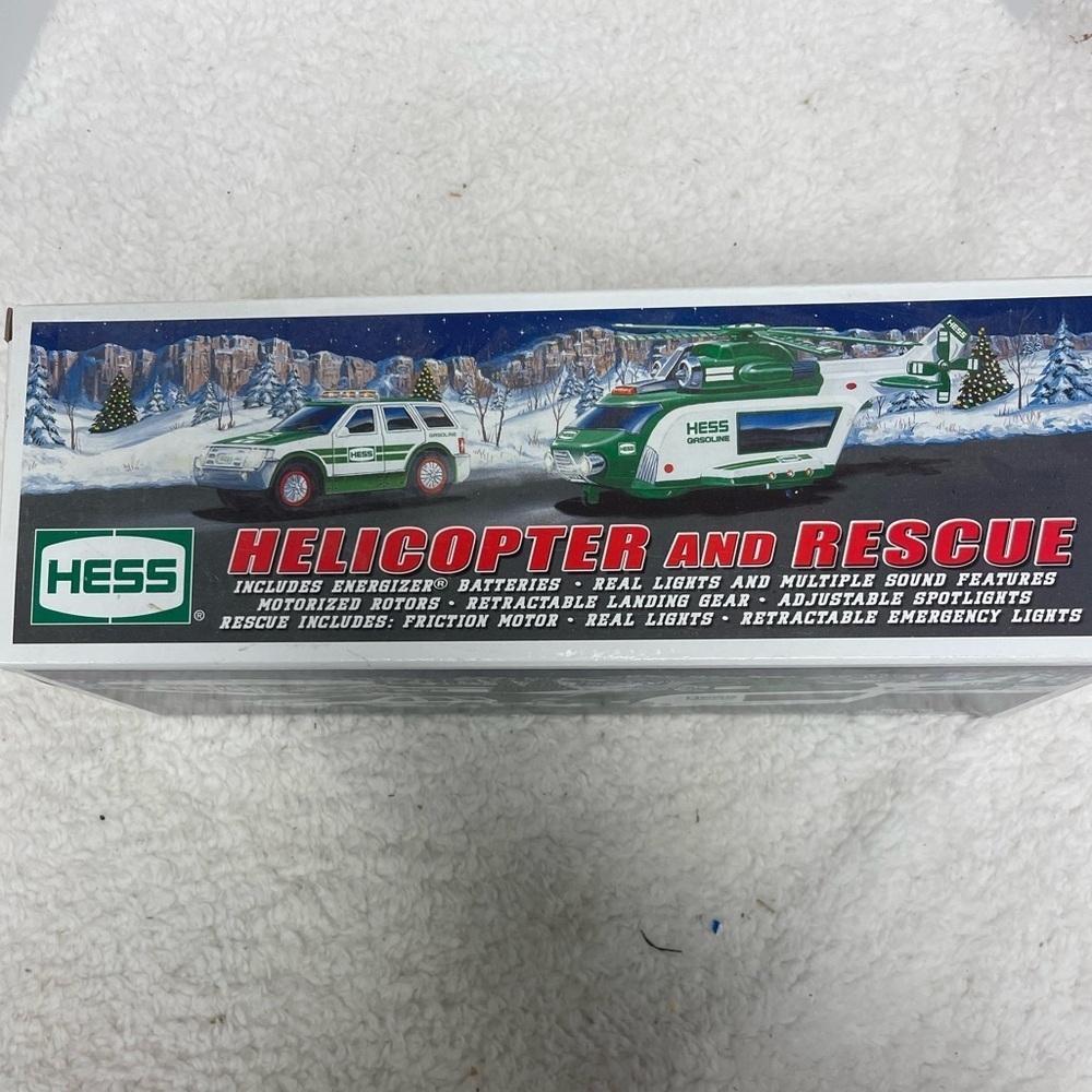 Hess 2012 Helicopter And Rescue Truck - New In Original Box Lights & Sounds